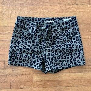 buffalo brand velvet leopard print.shorts girls size 12